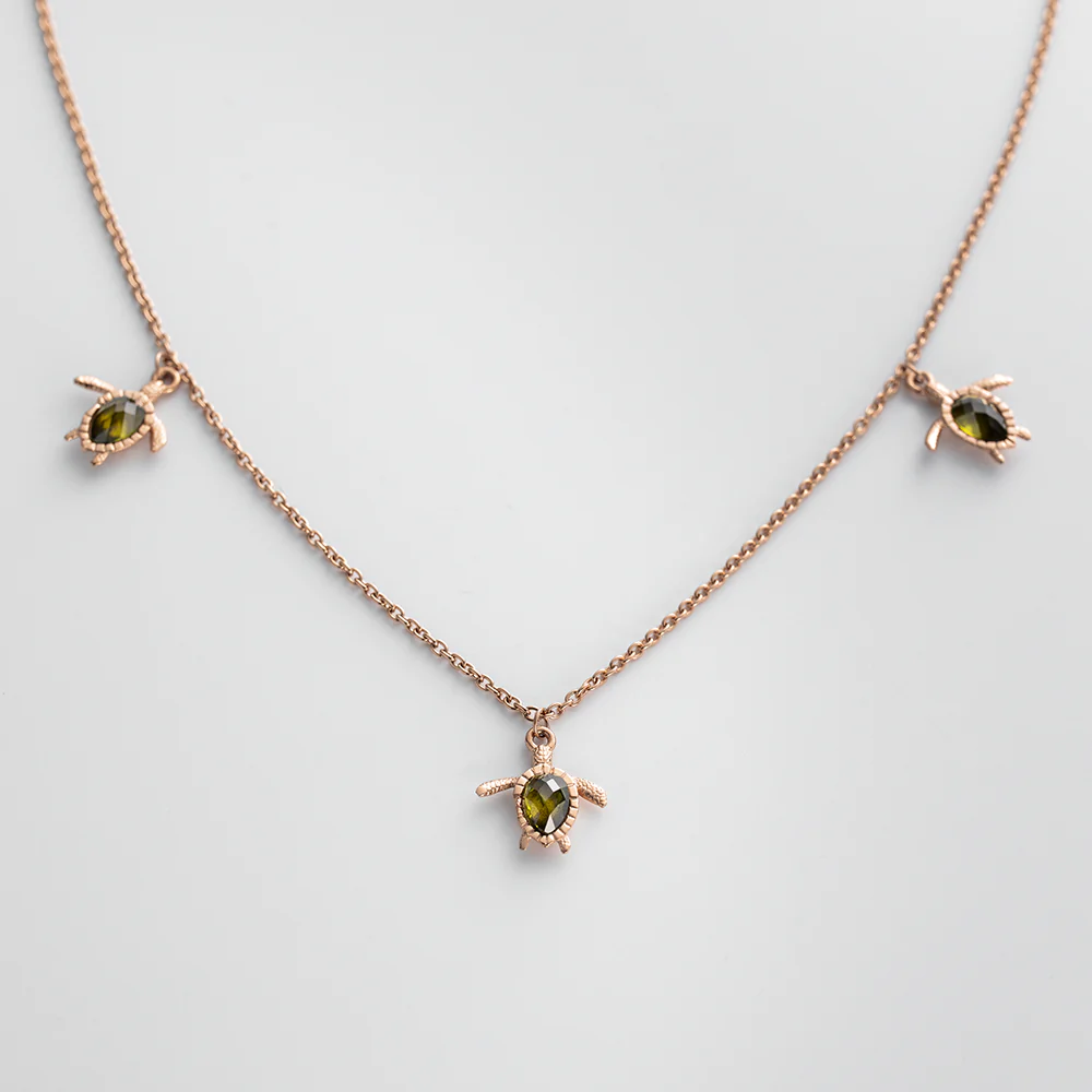 Turtle Halskette Roségold - Image 3
