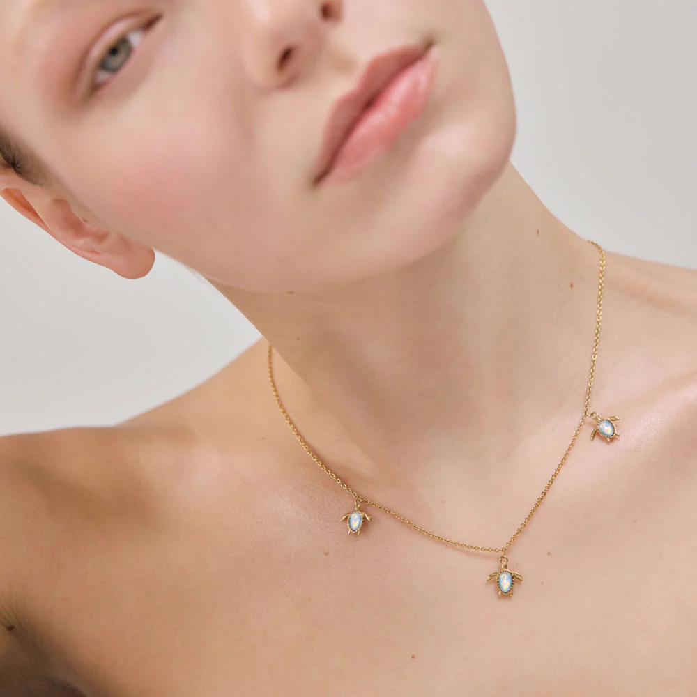 Turtle Halskette White Breeze Gold - Image 2