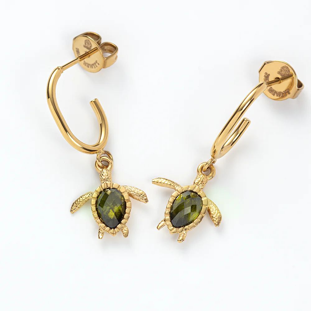 Turtle Hoops Ohrring Gold - Image 4