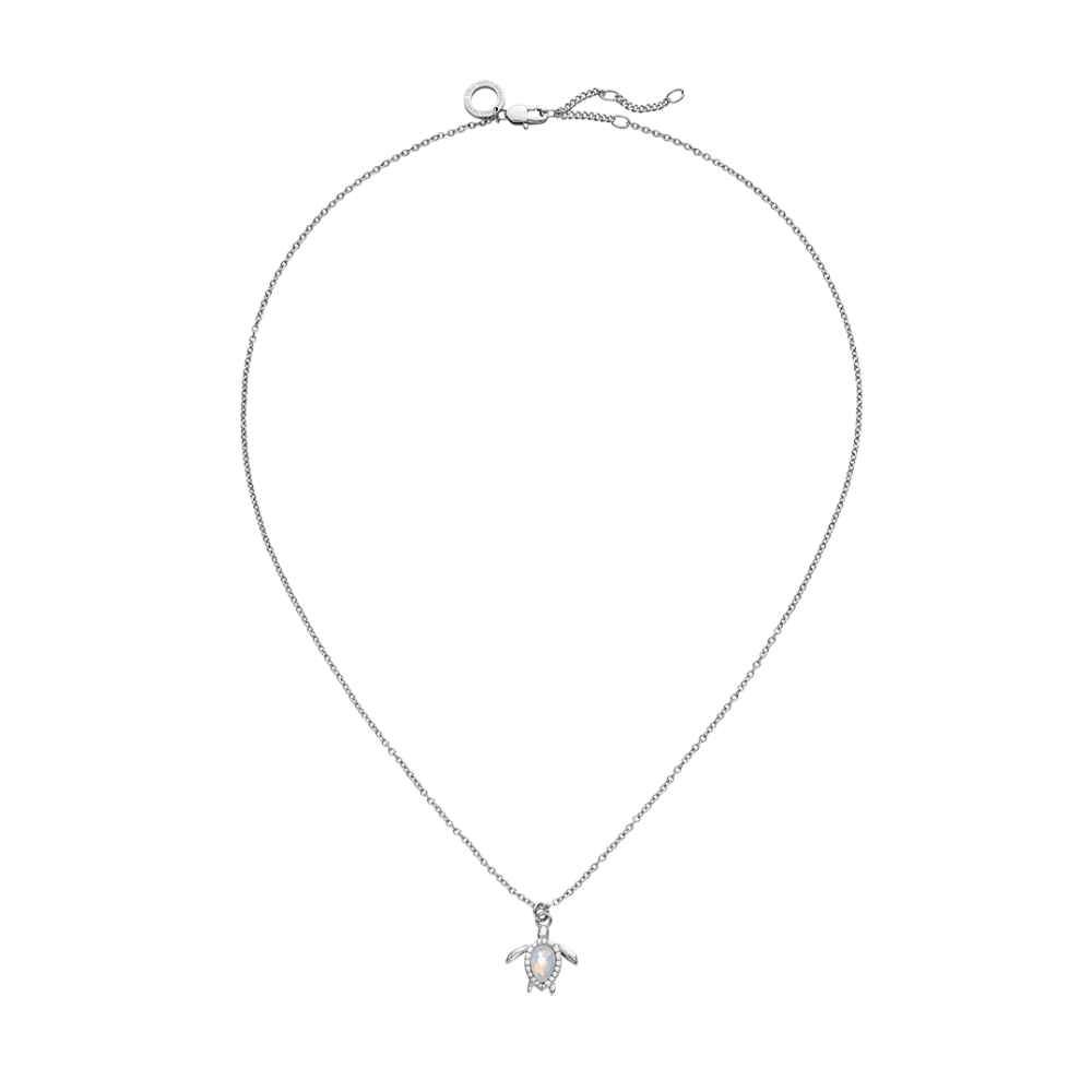 Turtle Mono Halskette White Breeze Silber