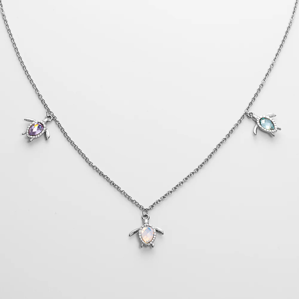 Turtle Rainbow Halskette Silber - Image 2