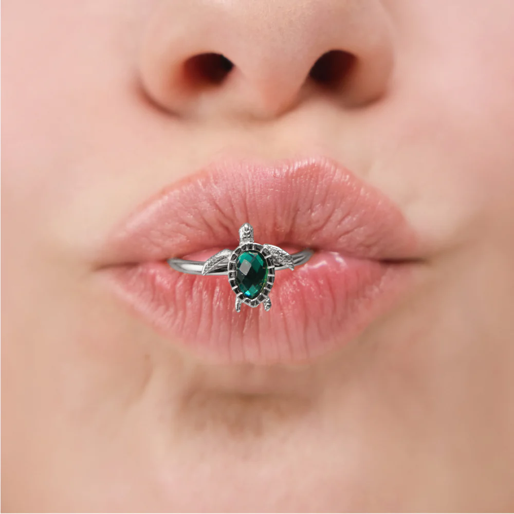 Turtle Ring Aquamarine Silber - Image 5