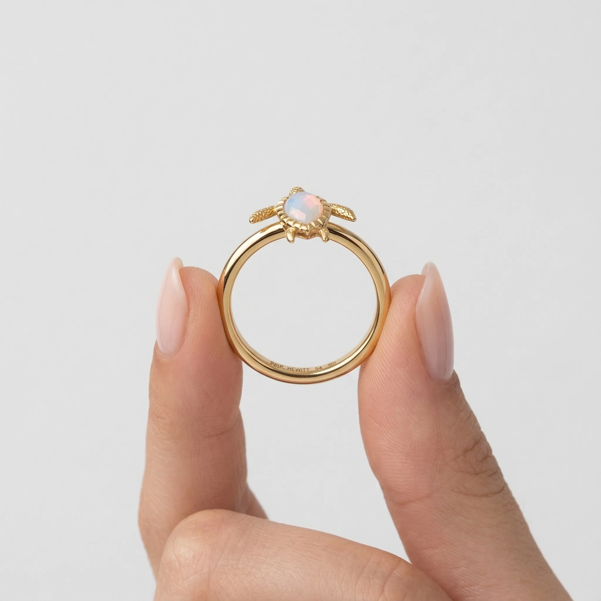 Turtle Ring White Breeze Gold - Image 8