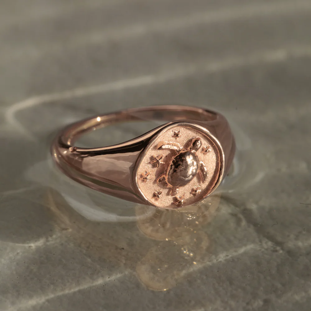 Turtle Signet Ring Roségold - Image 3