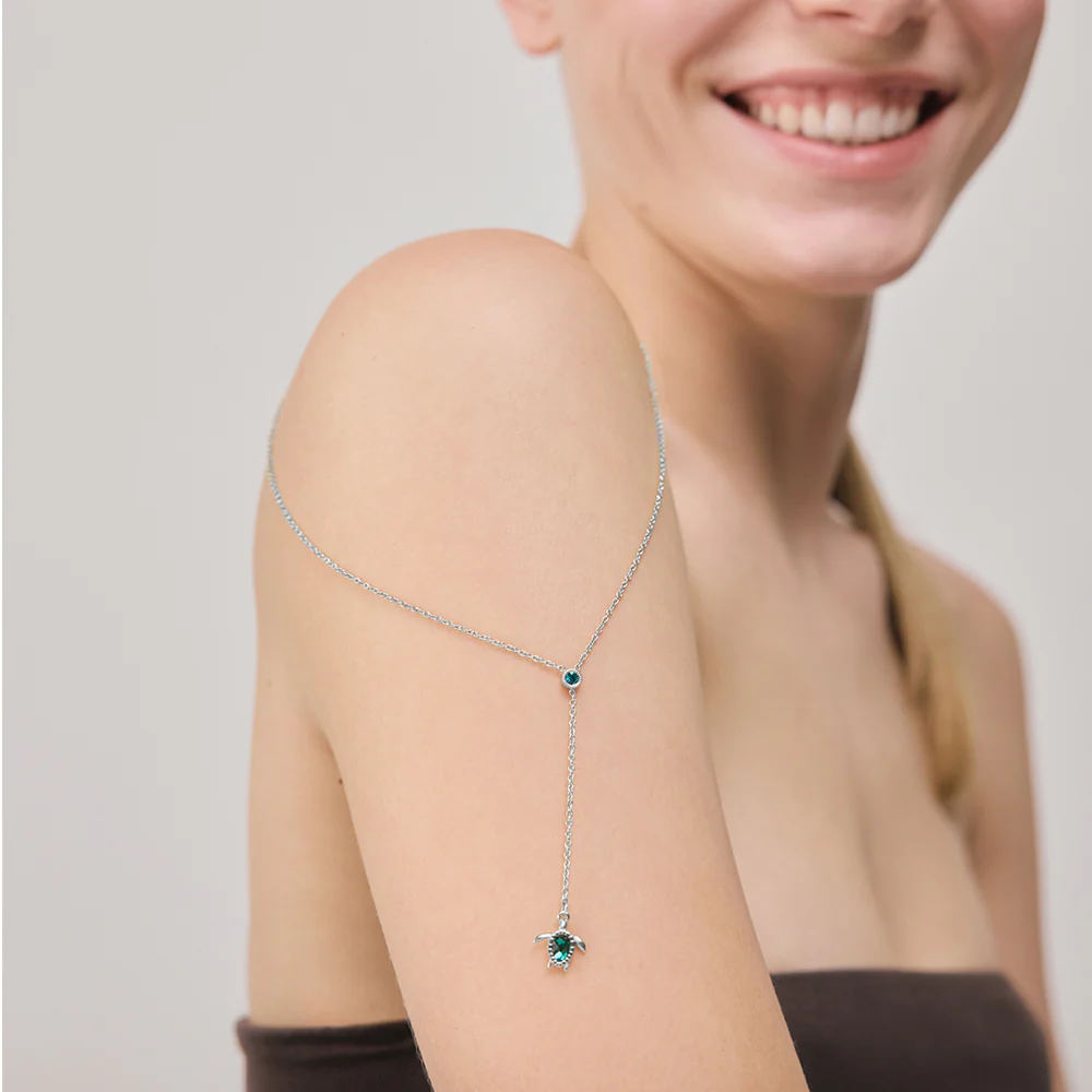 Turtle Y Halskette Aquamarine Silber - Image 3