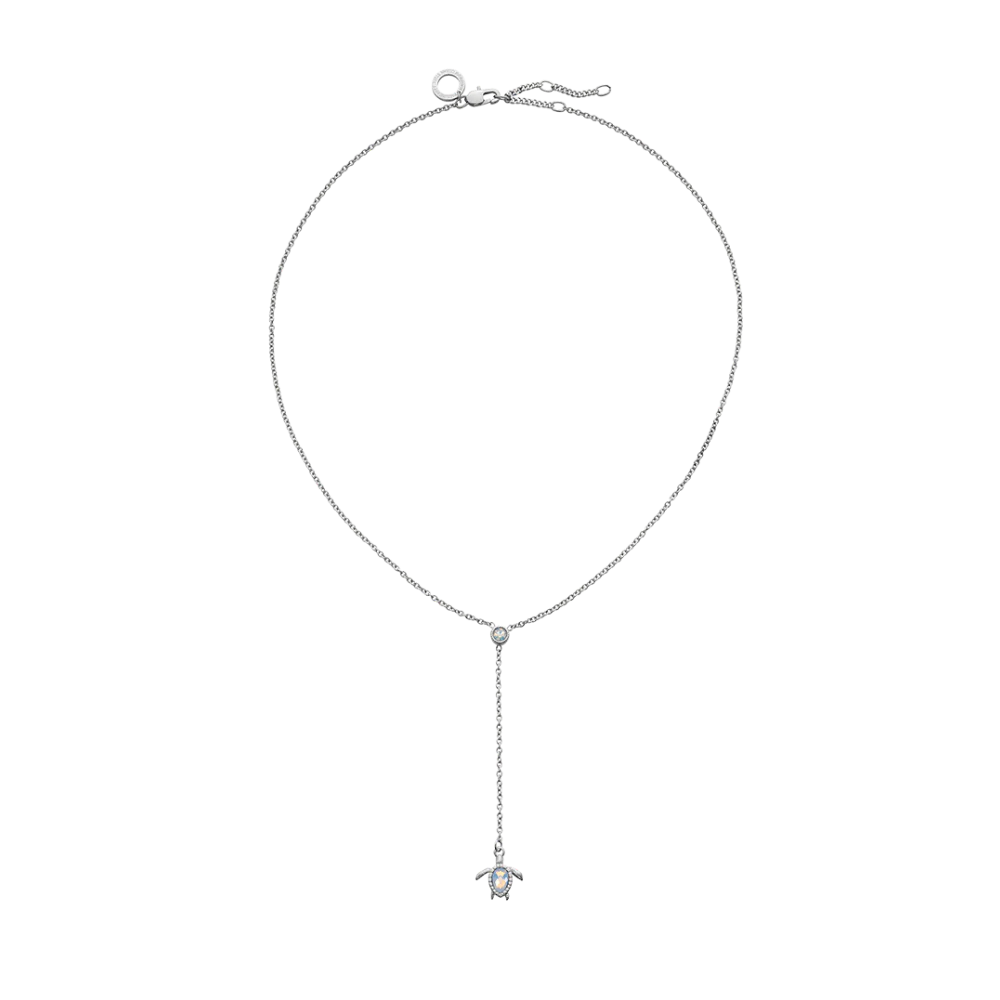 Turtle Y Halskette White Breeze Silber