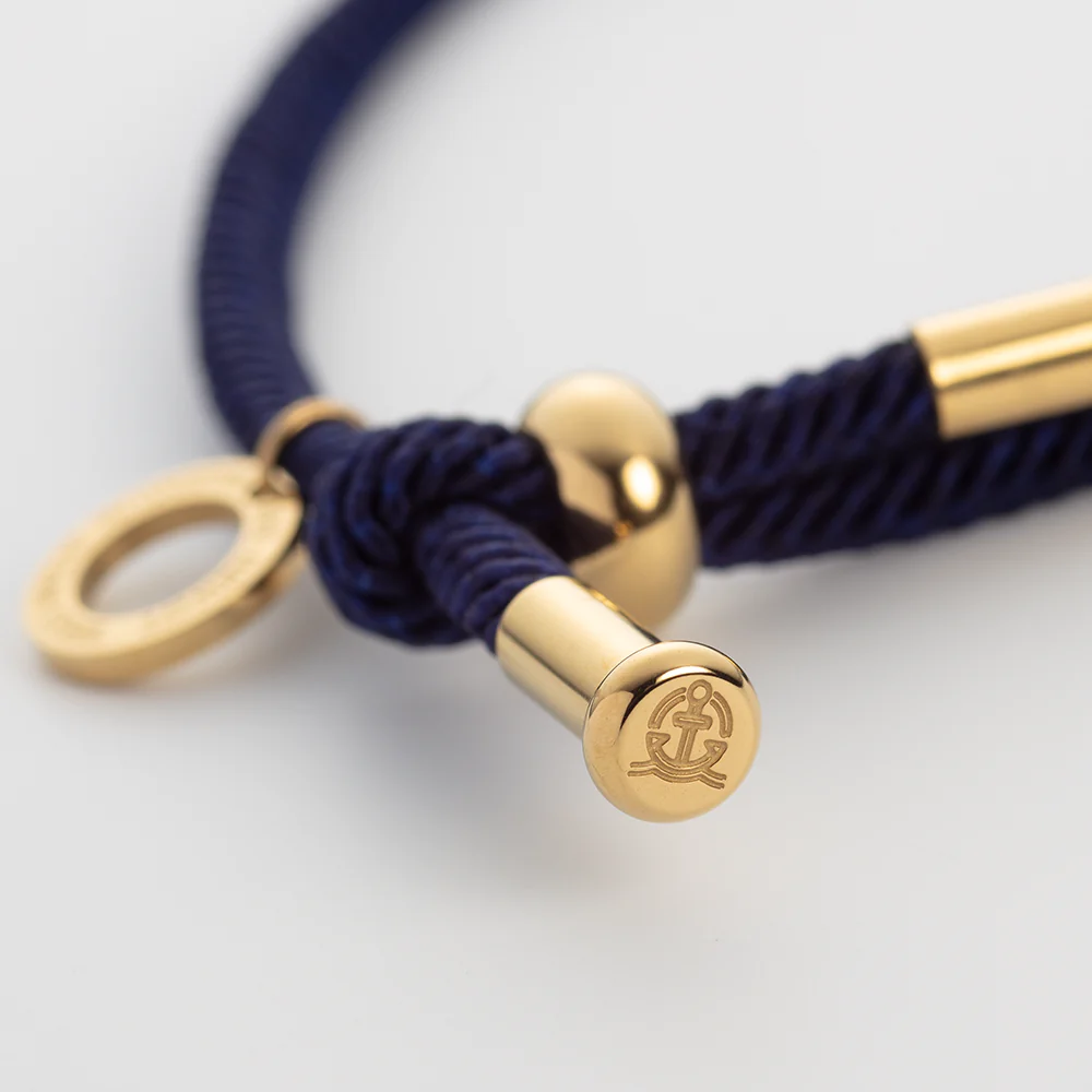Vitamin Sea Gravur Armband Gold Marineblau - Image 4