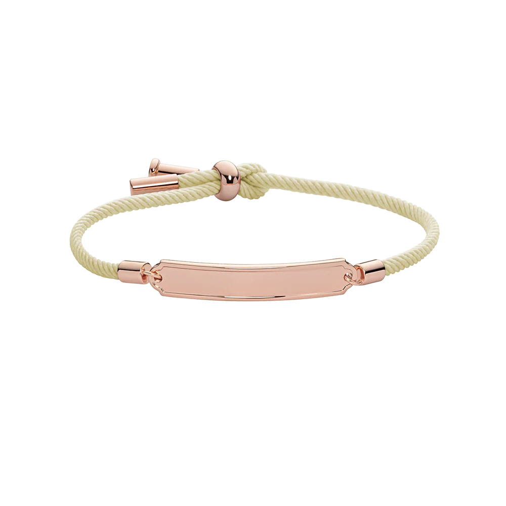 Vitamin Sea Gravur Armband Roségold Off White
