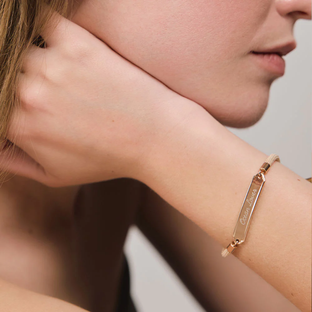 Vitamin Sea Gravur Armband Roségold Sand - Image 2