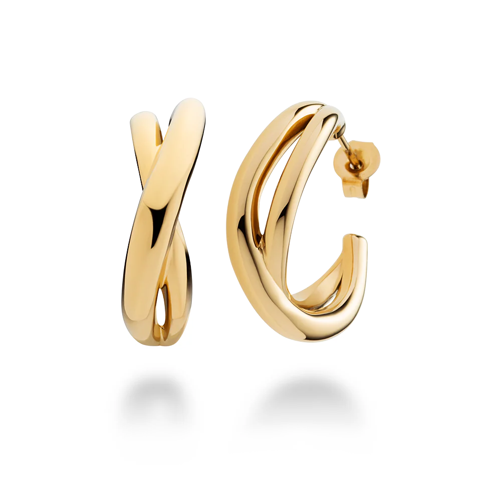 Waves Ohrring Gold