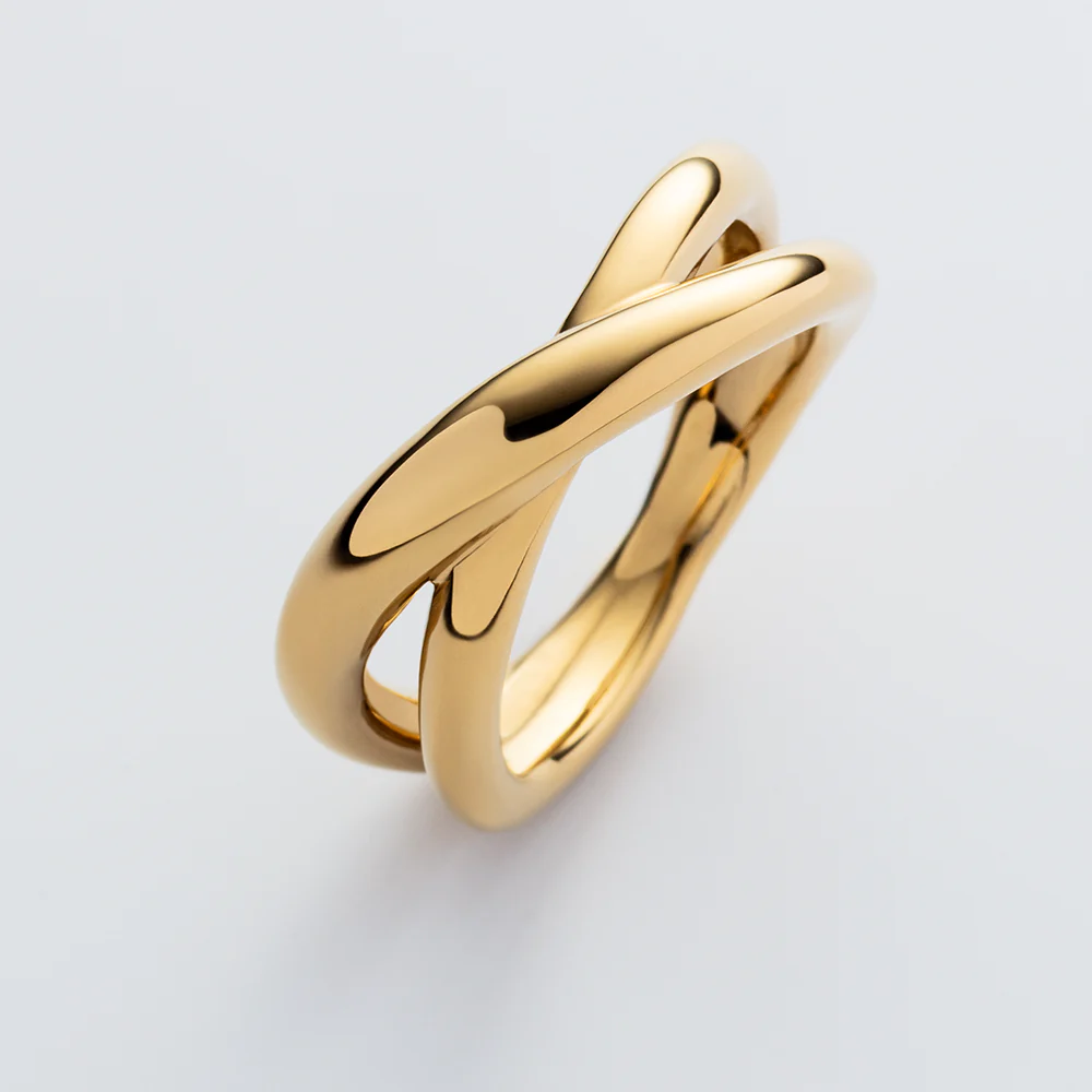 Waves Twisted Ring Gold - Image 4