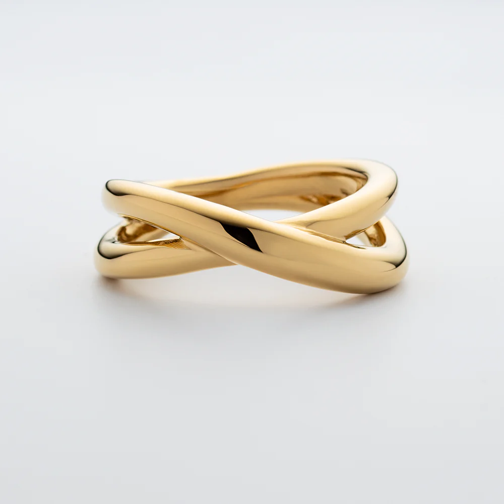 Waves Twisted Ring Gold - Image 5