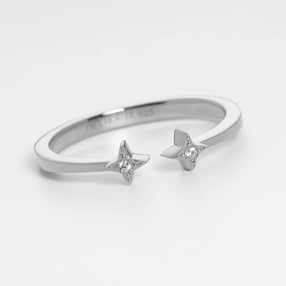 Windrose Open Stars Ring Silber - Image 4
